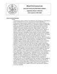 Legislative History:  Joint Resolution in Honor of Maine's Small Businesses and Entrepreneurs (HP1489)