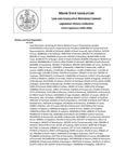 Legislative History:  Joint Resolution Honoring the Maine National Guard (HP1506)