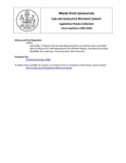 Legislative History: Joint Order, To Require the Joint Standing Committee on Criminal Justice and Public Safety to Report Out a Bill Regarding the Sex Offender Registry (SP855) by Maine State Legislature (122nd: 2004-2006)