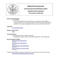 Legislative History: An Act To Simplify Wireless Telecommunications (SP24)(LD 33) by Maine State Legislature (123rd: 2006-2008)