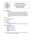 Legislative History: An Act To Recognize the Metis Eastern Tribal Indian Society of Maine (HP107)(LD 115) by Maine State Legislature (123rd: 2006-2008)