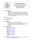 Legislative History: An Act To Protect Consumers in the Home Appraisal Process (SP66)(LD 183) by Maine State Legislature (123rd: 2006-2008)