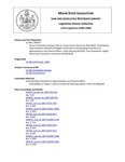 Legislative History: An Act To Provide Funding to the St. Francis Water District for New Wells (HP157)(LD 186) by Maine State Legislature (123rd: 2006-2008)