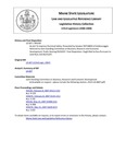 Legislative History:  An Act To Improve Electrical Safety (SP199)(LD 607)