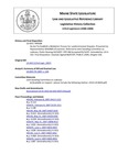 Legislative History:  An Act To Establish a Mediation Process for Landlord-tenant Disputes (HP508)(LD 659)