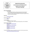 Legislative History:  An Act To Establish the Maine Land Bank and Community Preservation Program (HP602)(LD 786)