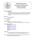 Legislative History:  Resolve, To Evaluate MaineCare Finances (HP744)(LD 984)