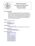 Legislative History:  An Act To Improve Employment Opportunities for Persons with Disabilities in Maine (SP349)(LD 1032)