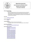 Legislative History:  Resolve, To Establish the Maine Civil War Sesquicentennial Commission (HP809)(LD 1091)