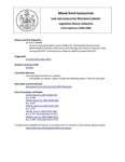 Legislative History:  An Act To Amend the Maine Liquor Liability Act (HP818)(LD 1125)