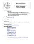 Legislative History:  Resolve, To Improve Maine's Homemaker Services Program (SP606)(LD 1699)