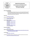 Legislative History:  An Act Regarding the Statewide Homeless Council (SP916)(LD 2296)