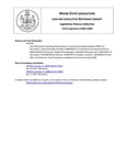 Legislative History: Joint Resolution Honoring Thomas Paine (HP1534) by Maine State Legislature (123rd: 2006-2008)