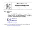 Legislative History:  Joint Resolution Recognizing Maine Attorneys Saving Homes (HP1664)