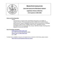 Legislative History: Joint Resolution in Support of the United Nations Declaration on the Rights of Indigenous Peoples (HP1681) by Maine State Legislature (123rd: 2006-2008)