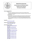 Legislative History: Joint Order, Establishing the Commission to Study Primary Care Medical Practice (SP732) by Maine State Legislature (123rd: 2006-2008)
