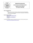 Legislative History: Communication from Clerk of the House and Secretary of the Senate Regarding Bills Referred to Joint Committee Under Joint Rule 308.2 (SP742) by Maine State Legislature (123rd: 2006-2008)