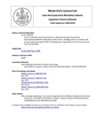 Legislative History: An Act To Promote Consumer Fairness in Alternative Energy (HP38)(LD 43) by Maine State Legislature (124th: 2008-2010)