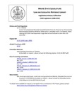 Legislative History: An Act To Exempt Small Privately Owned Windmills from the Property Tax (HP50)(LD 57) by Maine State Legislature (124th: 2008-2010)