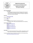 Legislative History: An Act Regarding the Composition of the Board of Pesticides Control (SP27)(LD 68) by Maine State Legislature (124th: 2008-2010)