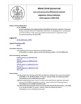 Legislative History: An Act To Authorize the Implementation of Modified School Year Calendars (HP80)(LD 96) by Maine State Legislature (124th: 2008-2010)