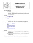 Legislative History: An Act To Prohibit the Use of Handheld Cellular Telephones while Driving (HP96)(LD 112) by Maine State Legislature (124th: 2008-2010)