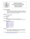 Legislative History: An Act To Prohibit Aerial Spraying of Pesticides near Buildings, Roads and Bodies of Water (HP147)(LD 182) by Maine State Legislature (124th: 2008-2010)
