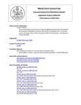 Legislative History: An Act Pertaining to the Possession of Animal Fighting Paraphernalia (HP151)(LD 186) by Maine State Legislature (124th: 2008-2010)