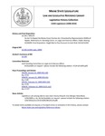 Legislative History: An Act To Repeal the Maine Clean Election Act (HP170)(LD 205) by Maine State Legislature (124th: 2008-2010)