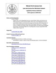 Legislative History: An Act Regarding Consumer-owned Water Utilities and Contracts for Water Extraction and for the Sale of Water (HP192)(LD 238) by Maine State Legislature (124th: 2008-2010)