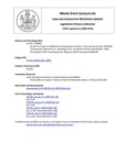 Legislative History: An Act To Create an Additional Hunting Season for Bear (SP82)(LD 241) by Maine State Legislature (124th: 2008-2010)