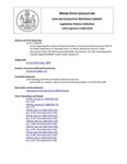 Legislative History: An Act Regarding the Transfer of Nursing Facilities (HP198)(LD 252) by Maine State Legislature (124th: 2008-2010)