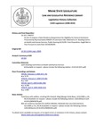 Legislative History:  An Act To Impose a State Residency Requirement for Eligibility for General Assistance (HP257)(LD 321)