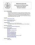 Legislative History:  An Act Regarding the Prevention and Reporting of Methicillin-resistant Staphylococcus Aureus (HP713)(LD 1038)
