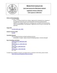 Legislative History:  Resolve, To Advance Health Care in Maine (HP863)(LD 1244)