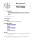 Legislative History:  Resolve, To Realign Maine's Natural Resource Agencies (HP889)(LD 1270)