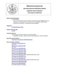 Legislative History:  An Act To Permit Charter Schools in Maine (SP522)(LD 1438)