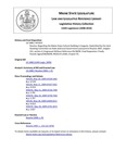 Legislative History:  Resolve,  Regarding the Maine State Cultural Building in Augusta (HP1033)(LD 1480)