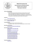 Legislative History:  An Act To Allow Electronic Filing of Vital Records and Closing of Records To Guard against Fraud and Make Other Changes to the Vital Records Laws (HP1271)(LD 1781)