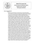 Legislative History: Joint Resolution Recognizing Franco-American Day (HP819) by Maine State Legislature (124th: 2008-2010)