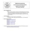 Legislative History: Joint Study Order To Establish a Commission To Study Providing Child Care for Students of the University of Maine System and the Maine Community College System (HP820) by Maine State Legislature (124th: 2008-2010)