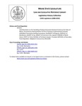 Legislative History: Joint Resolution on the Spending of Federal Economic Renewal Grants by the State of Maine (HP1018) by Maine State Legislature (124th: 2008-2010)