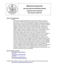 Legislative History: Joint Resolution Recognizing May 2009 as Lupus Awareness Month (HP1026) by Maine State Legislature (124th: 2008-2010)