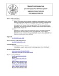 Legislative History: Joint Order, To Recall L.D. 1390 from the Governor's Desk to the House (HP1039) by Maine State Legislature (124th: 2008-2010)