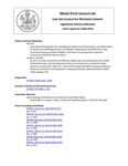 Legislative History: Joint Order Directing the Joint Standing Committee on Criminal Justice and Public Safety To Report Out a Bill Regarding the Sex Offender Registration and Notification Laws (HP1234) by Maine State Legislature (124th: 2008-2010)