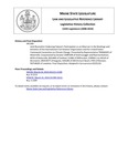 Legislative History: Joint Resolution Endorsing Taiwan's Participation as an Observer in the Meetings and Activities of the International Civil Aviation Organization and the United States Framework Convention on Climate Change (HP1309) by Maine State Legislature (124th: 2008-2010)