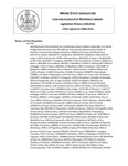 Legislative History: Joint Resolution Memorializing the United States Navy to Name a New Bath Iron Works Arleigh Burke Destroyer the USS Belknap (HP1318) by Maine State Legislature (124th: 2008-2010)