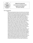 Legislative History: Joint Resolution Memorializing the President of the United States and the United States Congress to Adopt Legislation That Strengthens Enforcement of Domestic Sourcing Laws and Prohibits Purchasing from Nondomestic Sweatshops (HP1324) by Maine State Legislature (124th: 2008-2010)