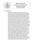 Legislative History: Joint Resolution Honoring Those Maine Fisherman Lost at Sea (HP1325) by Maine State Legislature (124th: 2008-2010)