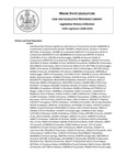 Legislative History: Joint Resolution Denouncing Racism and Violence (SP9) by Maine State Legislature (124th: 2008-2010)